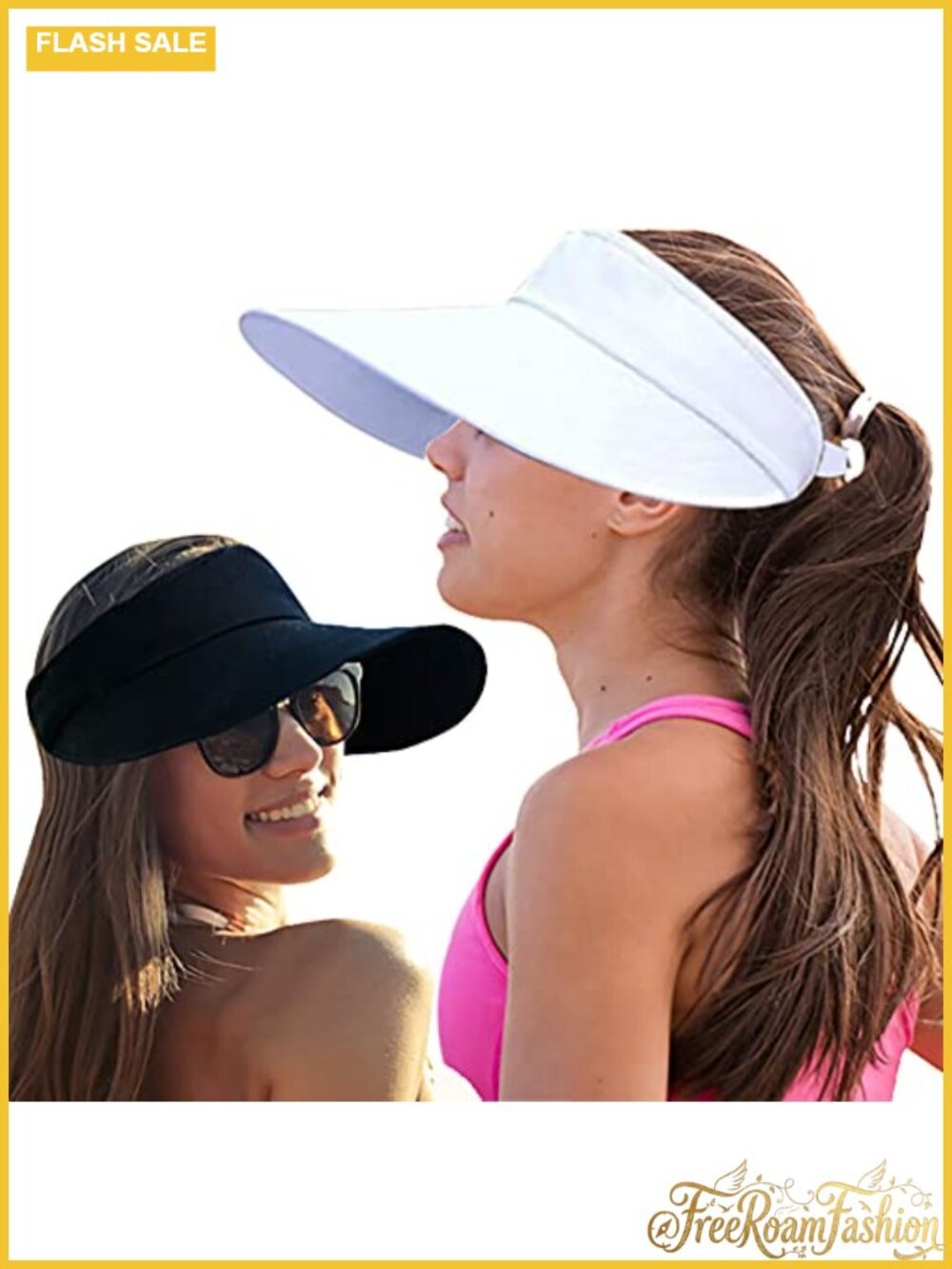 2PCS Wide Brim Sun Visor Hat UV Protection Golf Beach Cap Foldable